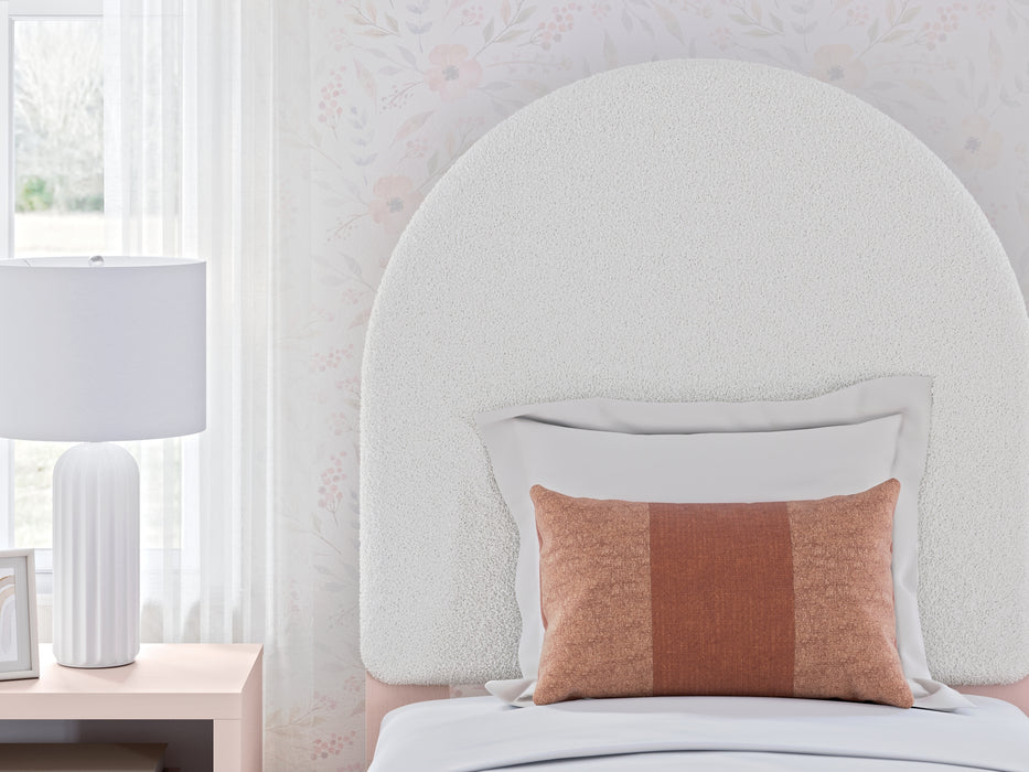 Wistenpine Twin Upholstered Panel Bed with Mirrored Dresser, Chest and 2 Nightstands