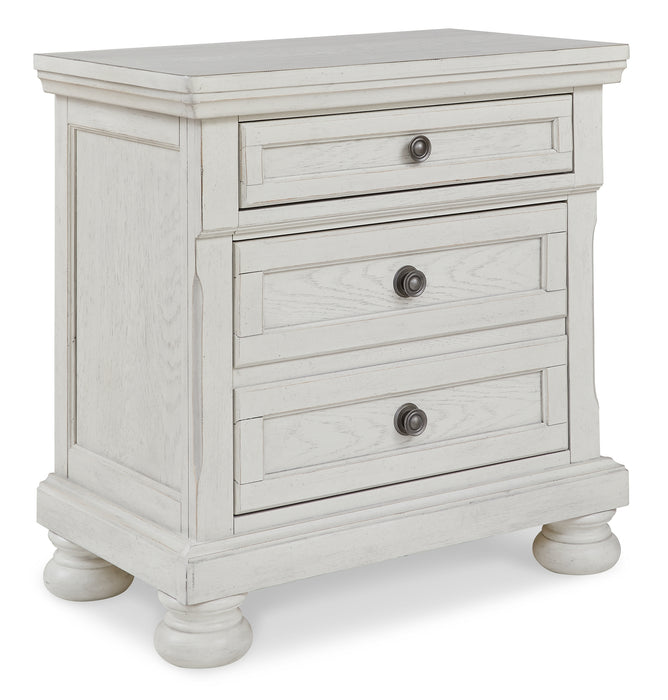 Robbinsdale Queen Panel Bed with Mirrored Dresser, Chest and Nightstand