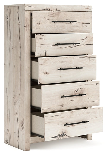 Lawroy Twin Panel Headboard with Mirrored Dresser and Chest