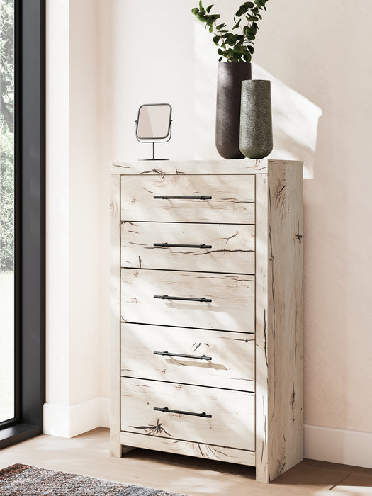 Lawroy Twin Panel Headboard with Mirrored Dresser and Chest