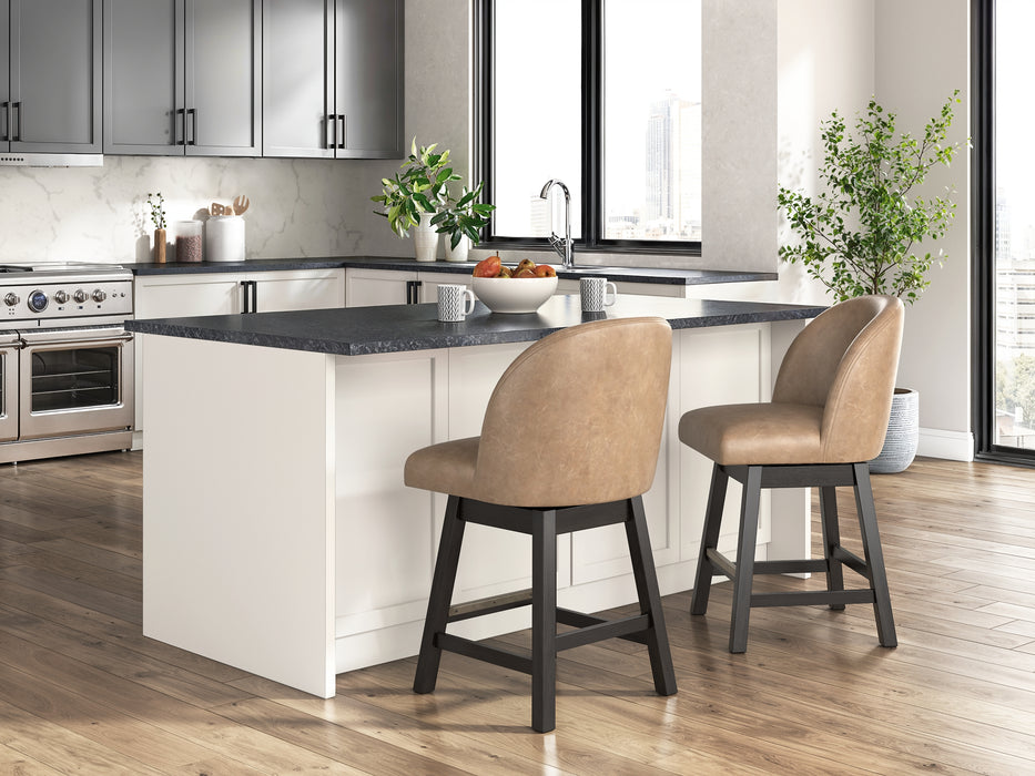 Ashley Express - Neymorton UPH Swivel Barstool (2/CN)