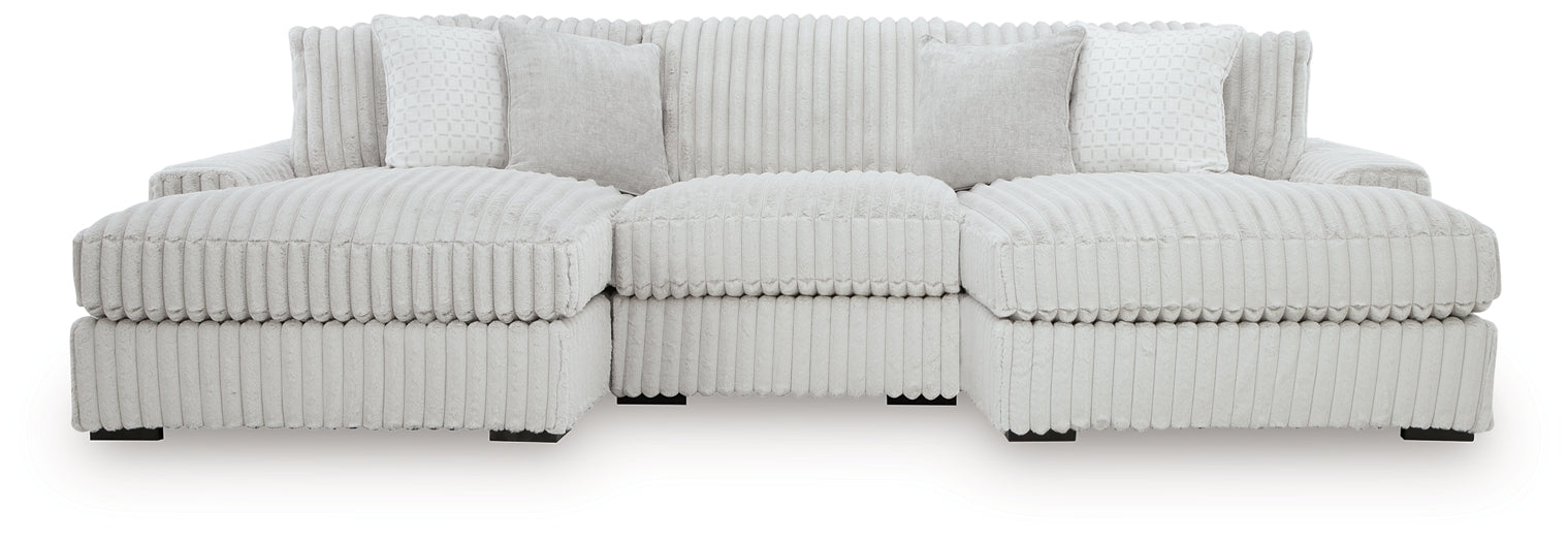 Stupendous 3-Piece Sectional with Double Chaise