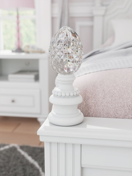 Kozlani Full Upholstered Panel Bed, Dresser and Mirror