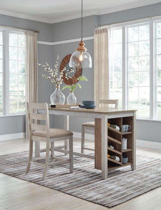 Ashley Express - Skempton Counter Height Dining Table and 2 Barstools