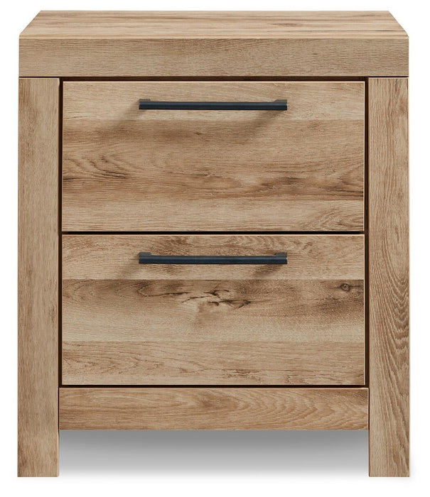 Hyanna Queen Panel Storage Bed with 1 Under Bed Storage Drawer, Dresser, Mirror, Chest and Nightstand