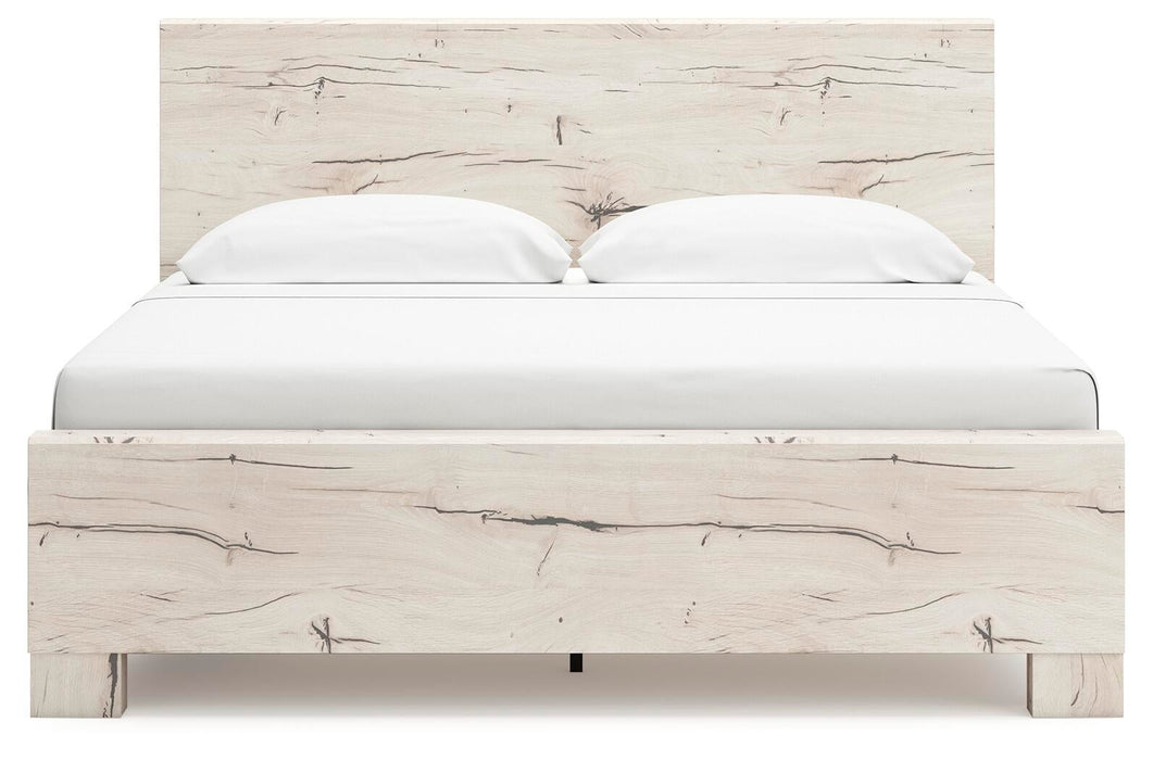 Lawroy King Panel Bed with Storage, Dresser and Mirror