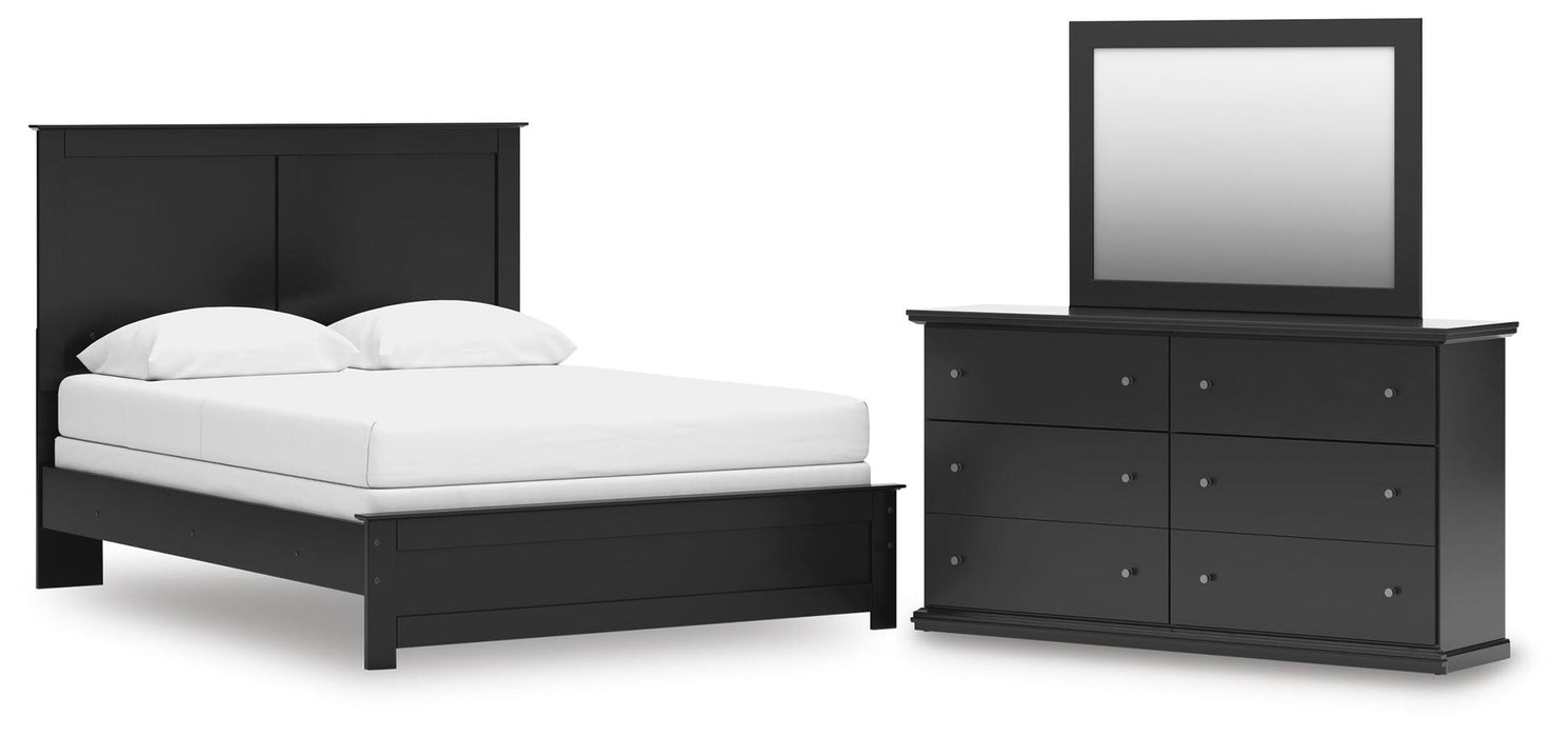 Maribel Queen Panel Bed, Dresser and Mirror