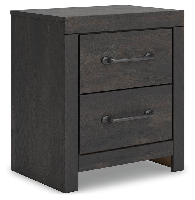 Hollivern King Panel Bed, Dresser, Mirror, Chest and Nightstand