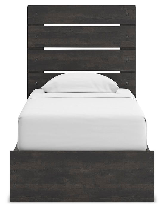 Hollivern Twin Panel Storage Bed, Dresser, Mirror and Nightstand
