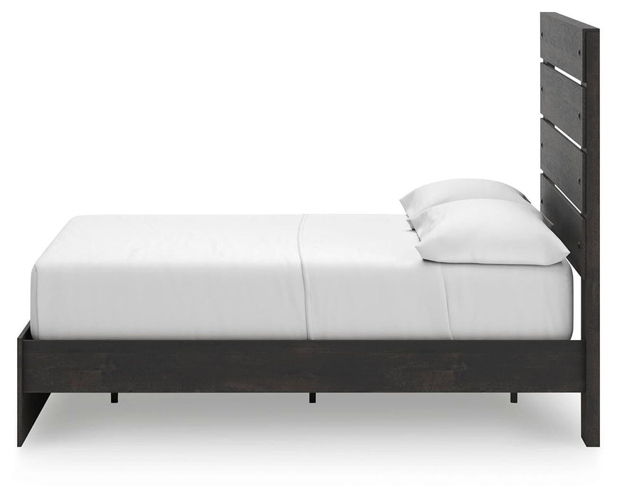 Hollivern Full Panel Storage Bed, Dresser and Mirror