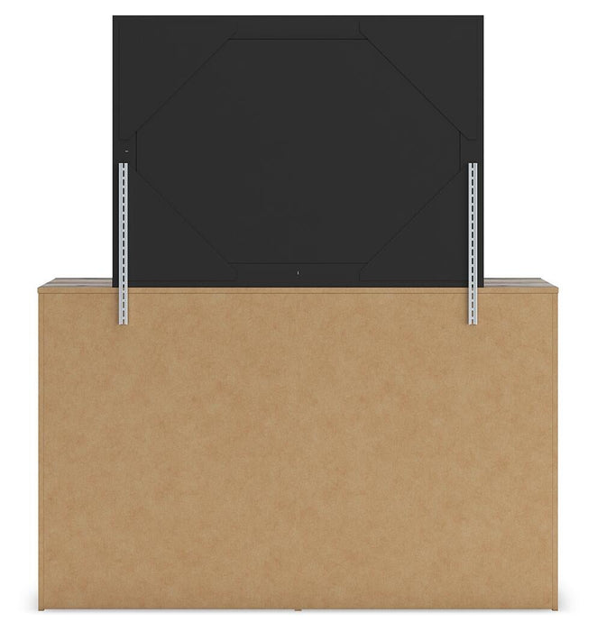 Graystorm Twin Panel Storage Bed, Dresser, Mirror and Nightstand