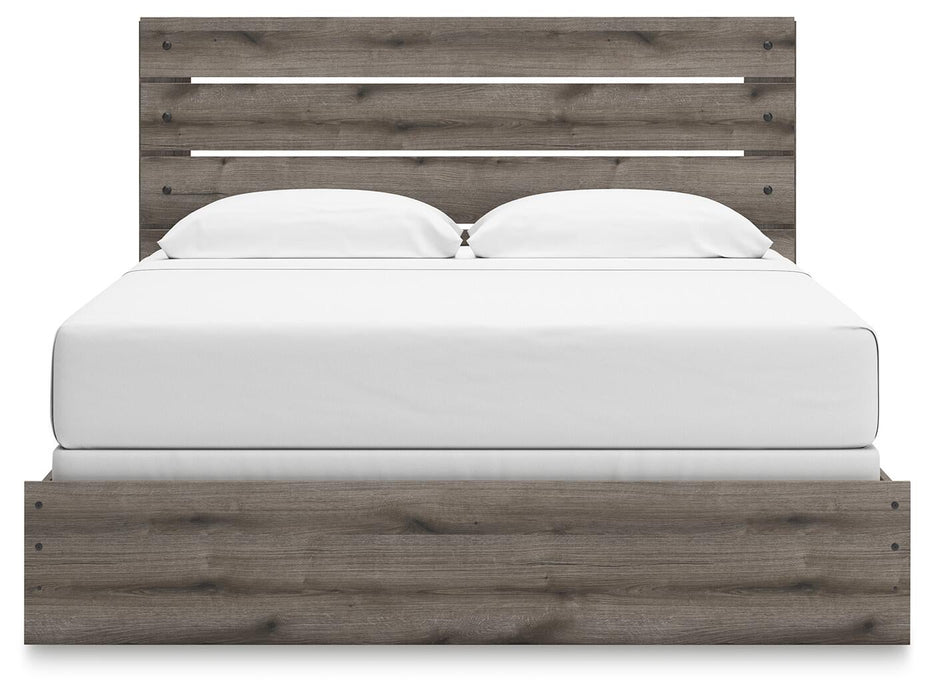 Graystorm King Panel Bed, Dresser and Mirror