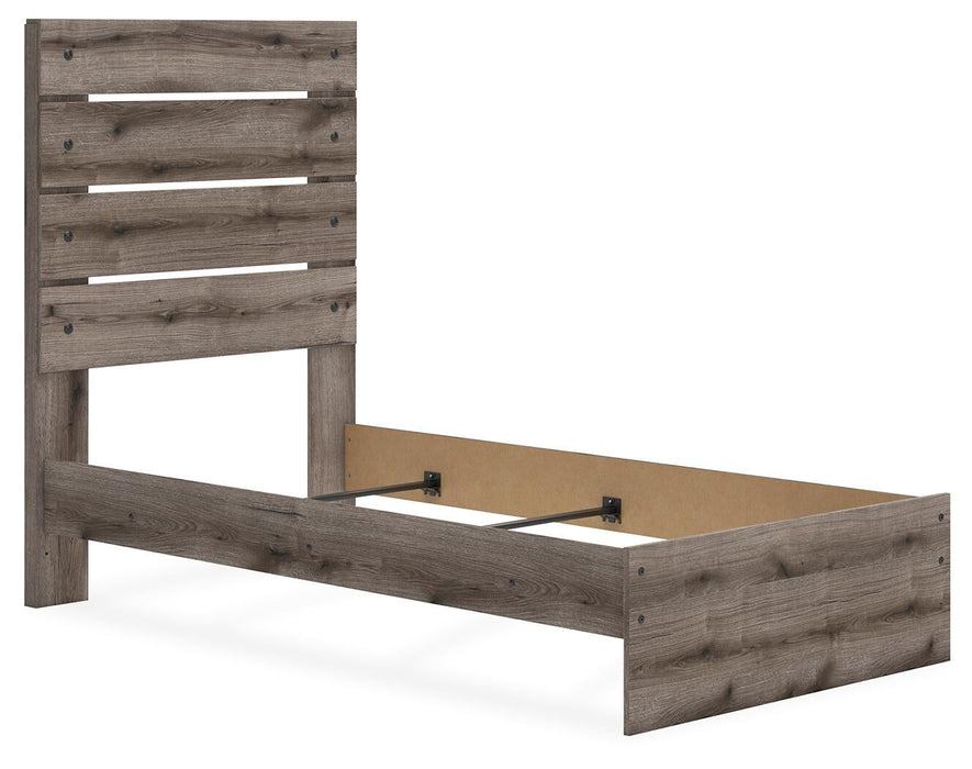 Graystorm Twin Panel Bed, Dresser and Mirror