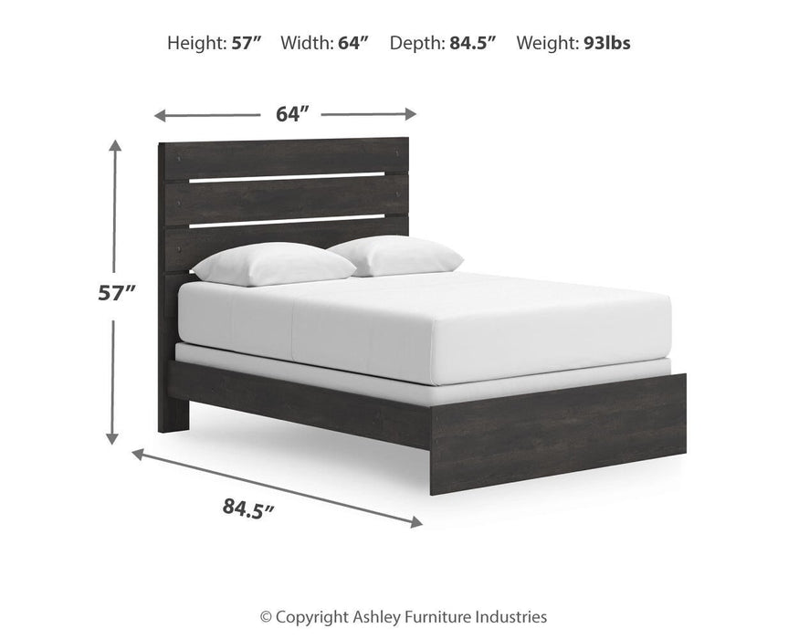 Hollivern Queen Panel Bed, Dresser and Mirror