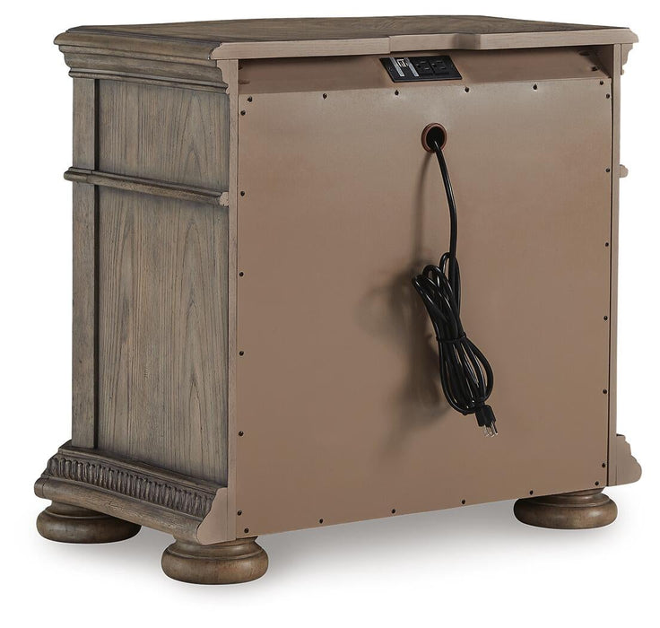 Ardenfield Queen Upholstered Sleigh Bed, Dresser, Mirror, Chest and Nightstand