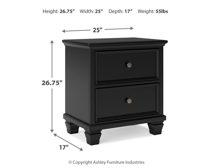 Lanolee Twin Panel Storage Bed, Dresser, Mirror and Nightstand