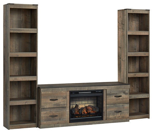 Ashley Express - Trinell 3-Piece Entertainment Center with Electric Fireplace